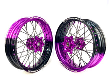 Last inn bildet i Galleri-visningsprogrammet, SM-Pro Platinum Supermoto Wheel Set, KTM / Husky / GasGas - Purple/Black FADE
